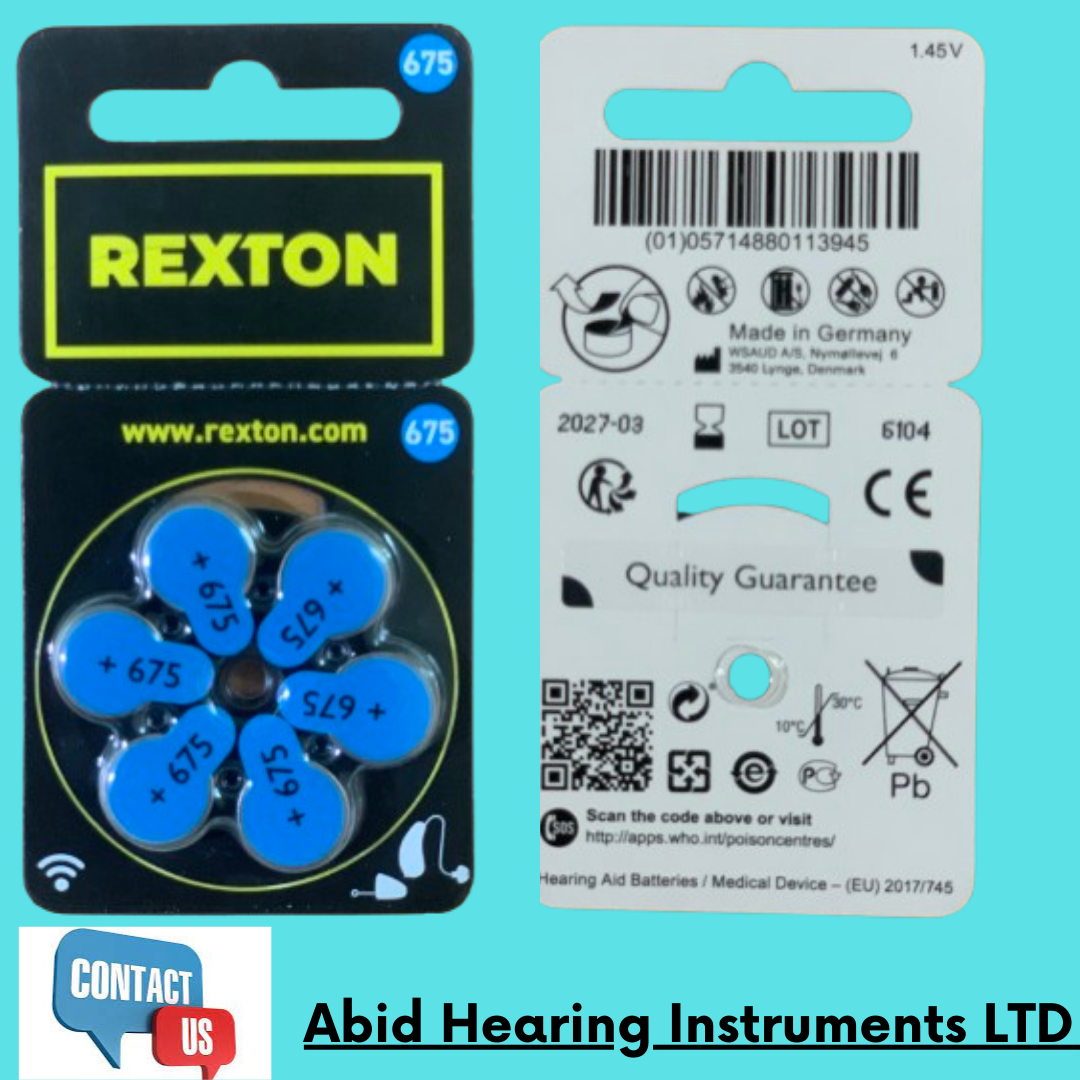 ORIGINAL REXTON HEARING AID BATTERY (SIZE- 675) PRICE IN BANGLADESH